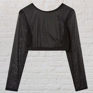 2X TORRID Mesh Under-It-All Crop Top🖤 NWOT